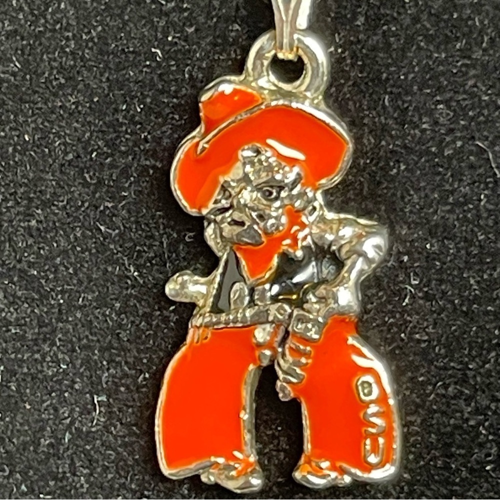 Pistol Pete OSU Pendant Silver Tone Necklace - Picture 3 of 8